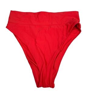 Aerie High Cut Cheeky Red Swim Bottom